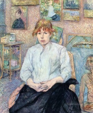  roja Obras - la pelirroja con blusa blanca 1888 Toulouse Lautrec Henri de